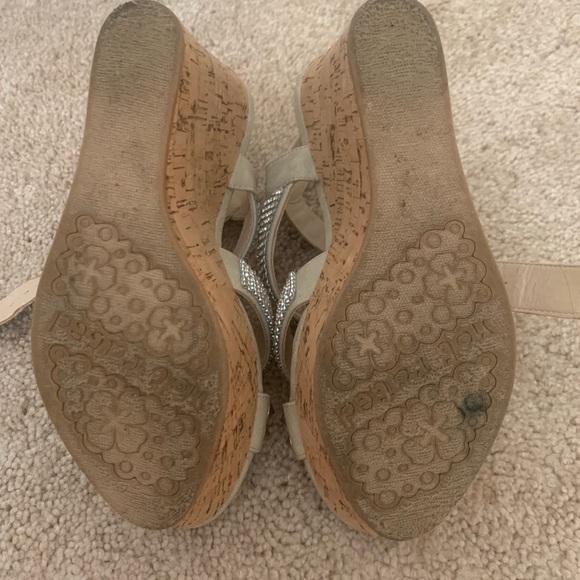 Not Rated Beige and Silver Studded Sandals - Picture 3 of 4